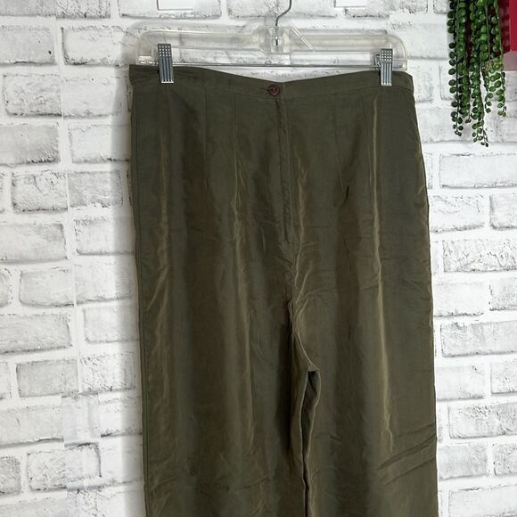 Betsey’s Things Vintage 90’s Green Slacks Pants Straight Leg Size 12 - Picture 2 of 4